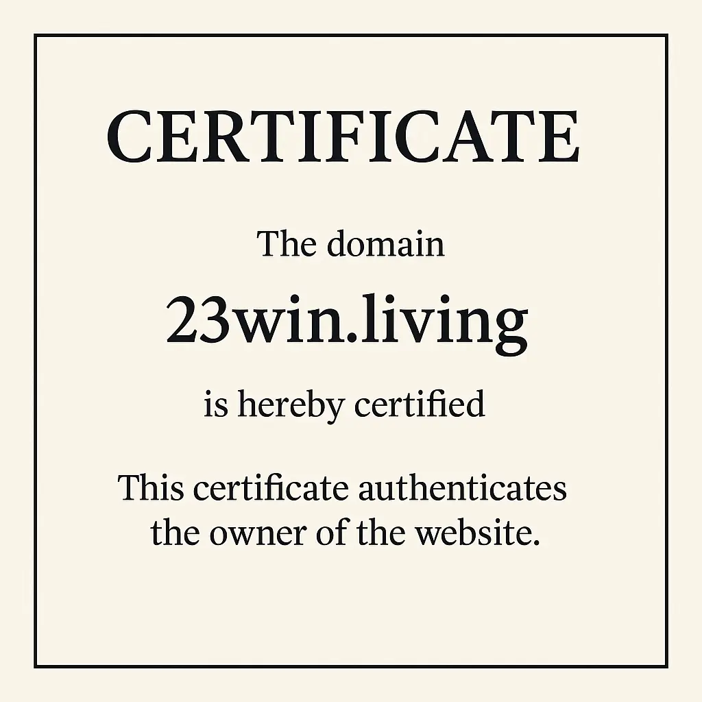 TRANG CHỦ CHÍNH THỨC 23WIN - LINK VÀO KHÔNG CHẶN 2025 General Certificate - Quyền sở hữu tên miền 23win.living